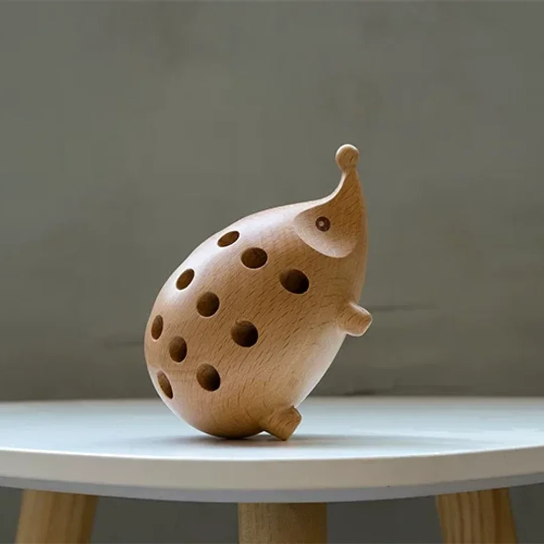 Hedgehog Wooden Pen Holder