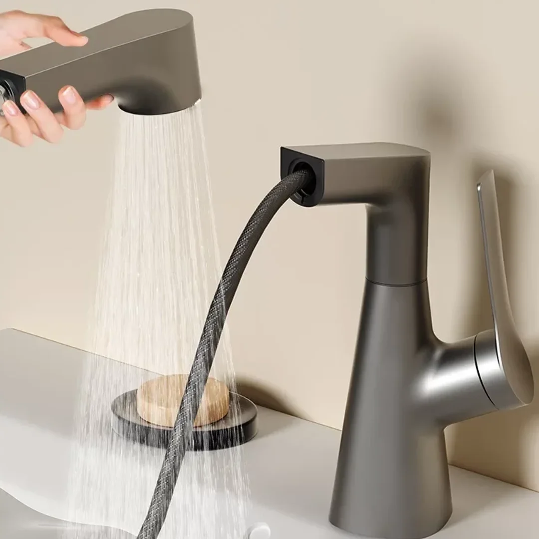 Gun Gray Pull-Out Faucet