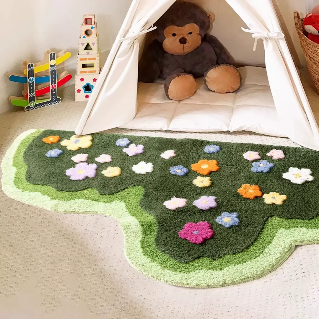 Cozy Plush Pastoral-Style Area Rug