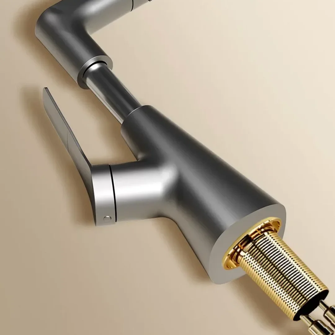 Gun Gray Pull-Out Faucet