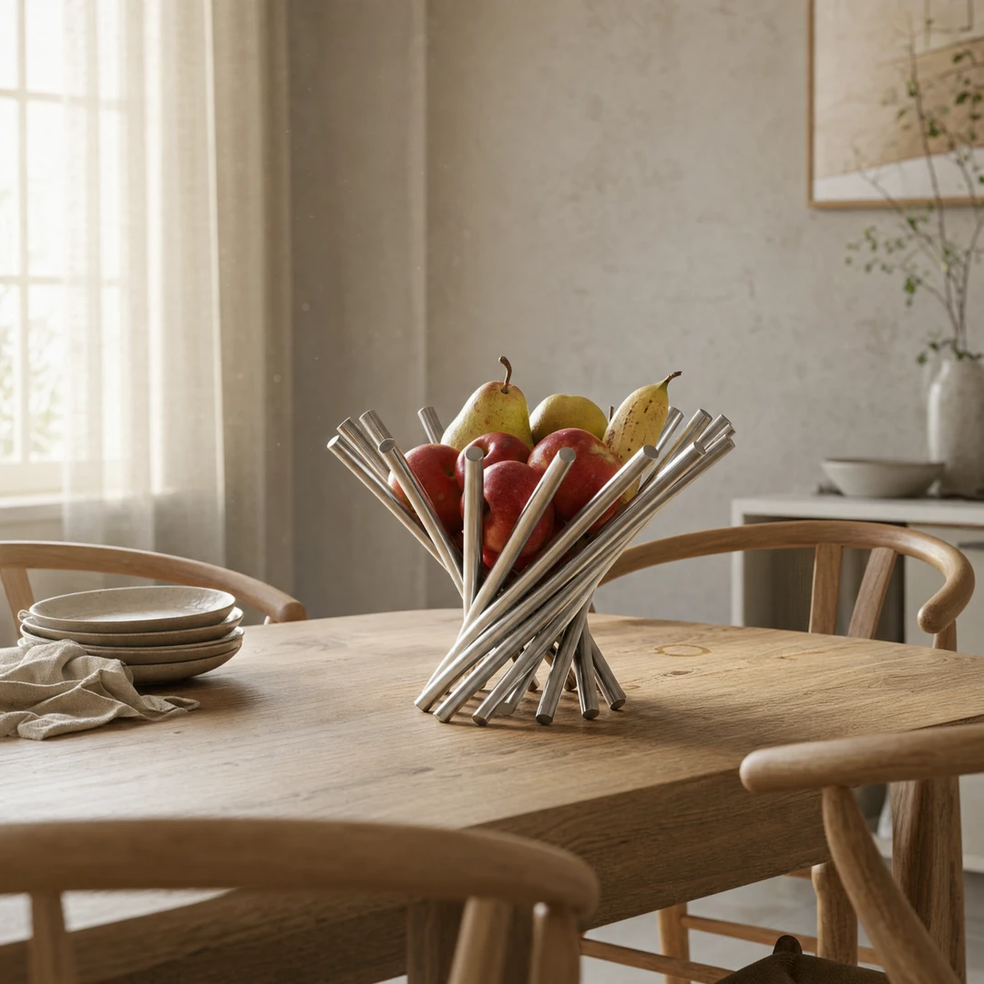 Folding Stainless Steel Fruit Basket - Nordic Dining Room