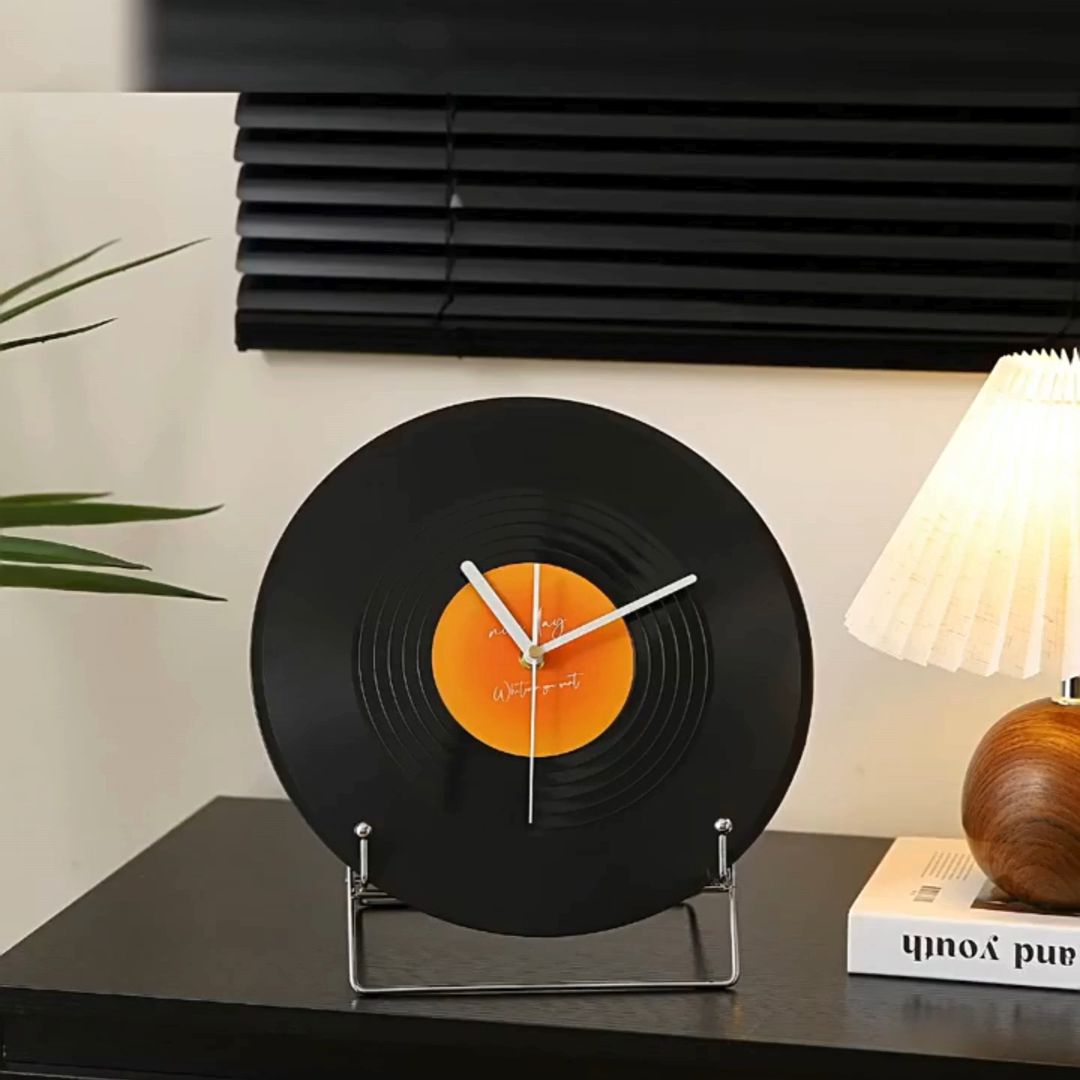 Retro Vinyl Desktop Clock