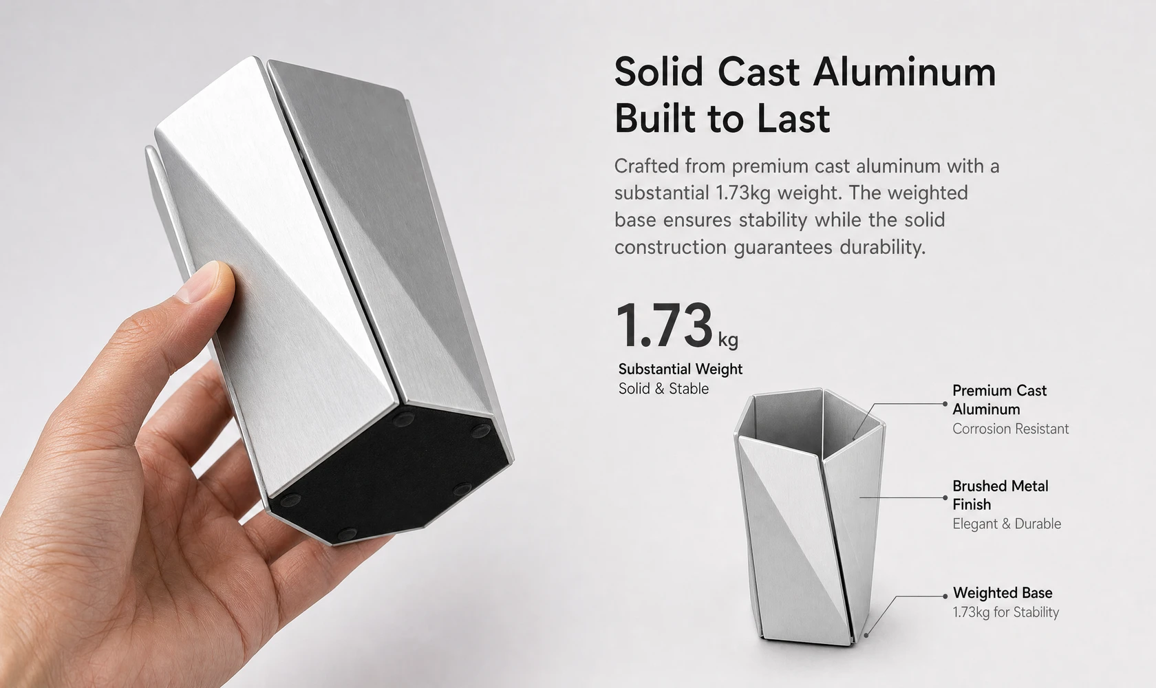 Solid Cast Aluminum