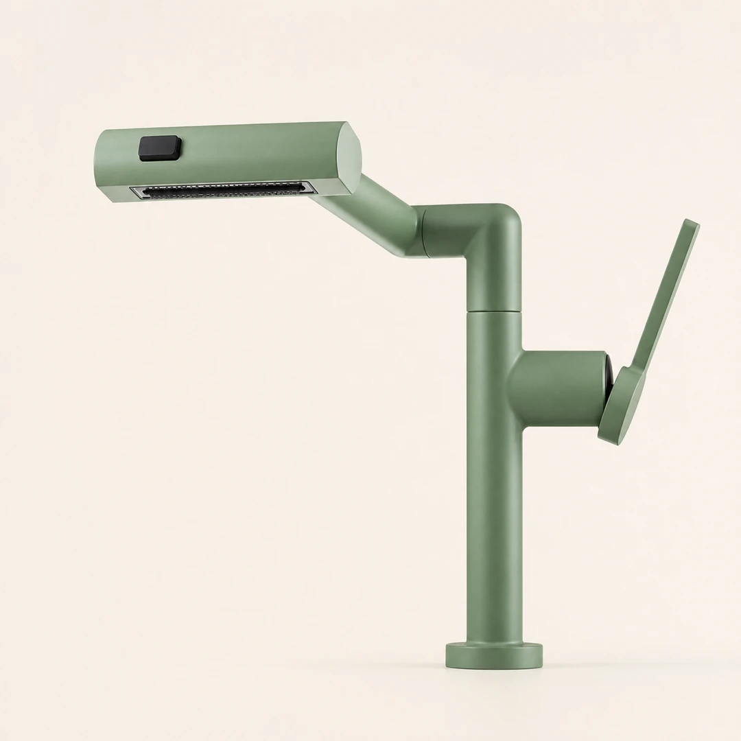 Zemor 1080° Swivel Brass Basin Faucet - Side profile