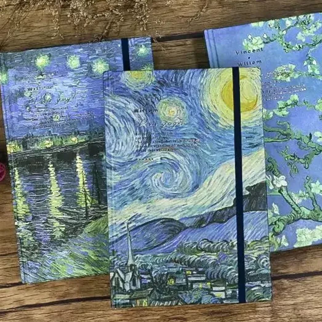 Van Gogh-Inspired Thick Hardcover Sketchbook A5