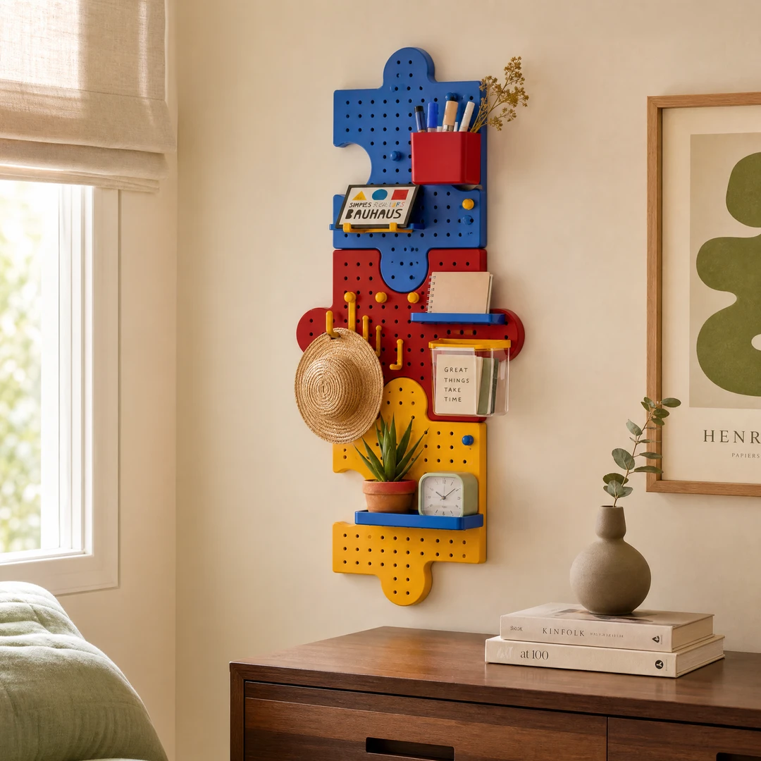 Dopamine Pegboard Wall Shelf – Bedroom