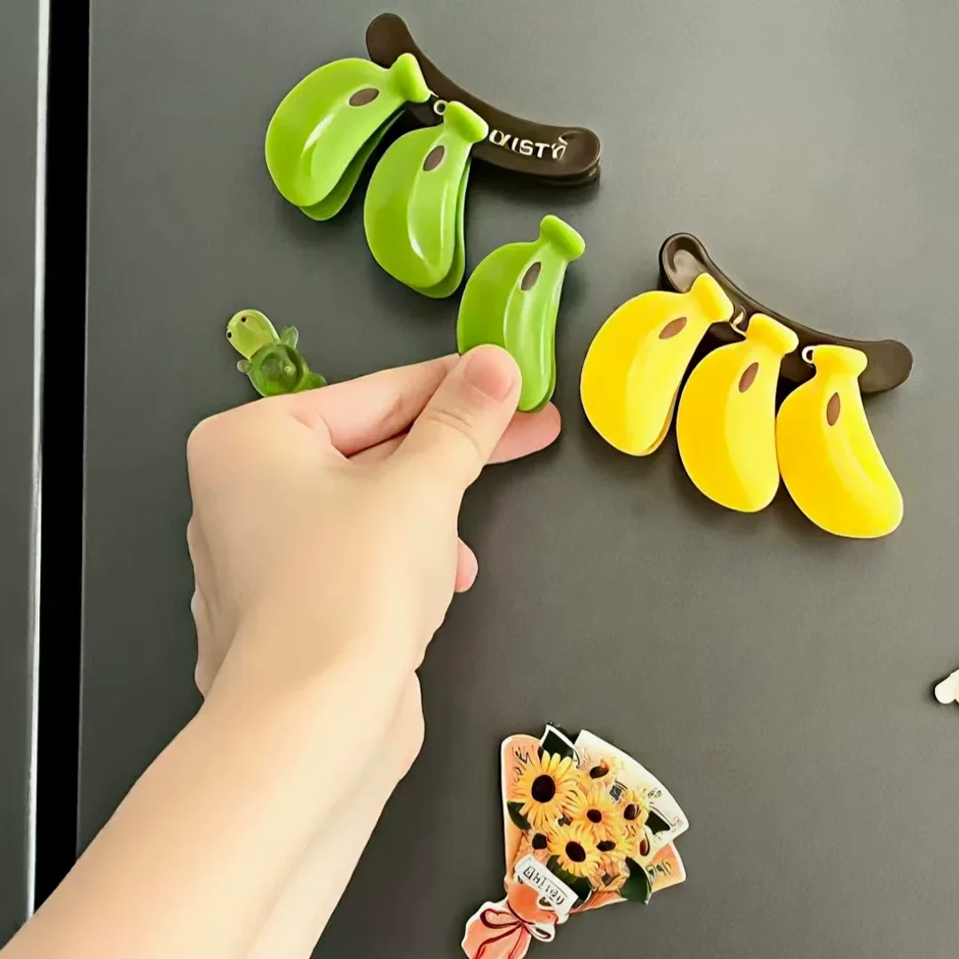 Banana Magnetic Snack Clip Set