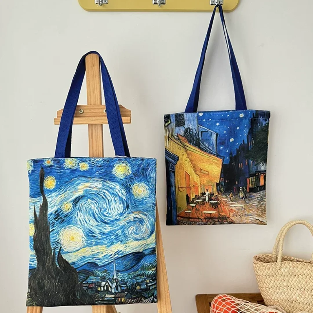 Van Gogh Museum Starry Night Canvas Tote (Set of 5)