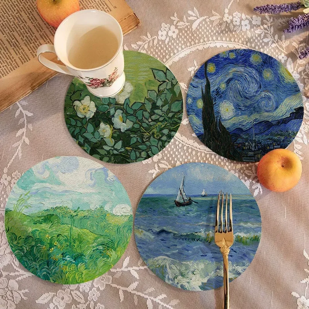 Van Gogh Round Diatomite Coaster