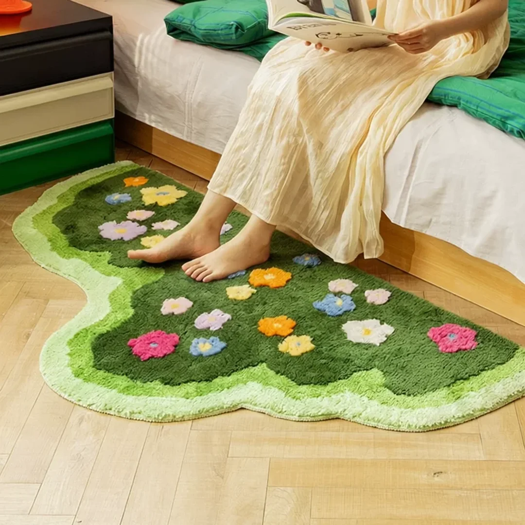 Cozy Plush Pastoral-Style Area Rug