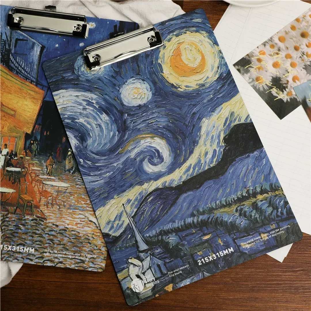 Van Gogh Vintage Oil Painting Wood Clipboard