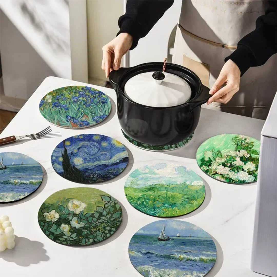 Van Gogh Round Diatomite Coaster