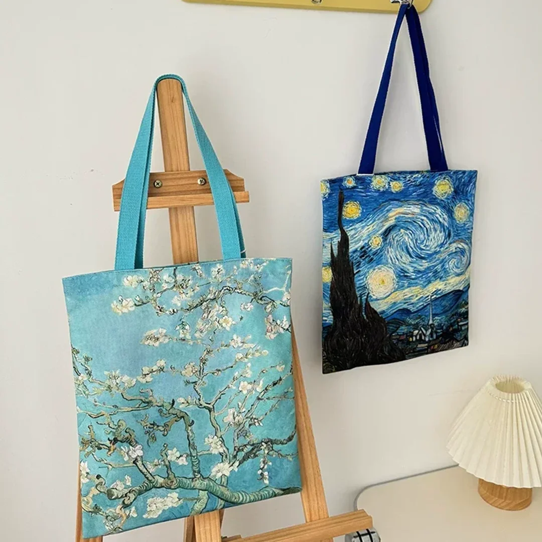 Van Gogh Museum Starry Night Canvas Tote (Set of 5)