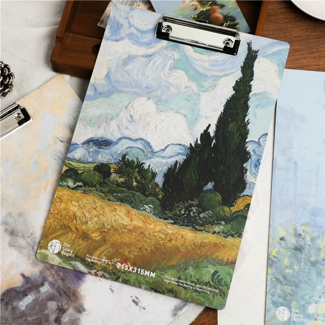 Van Gogh Vintage Oil Painting Wood Clipboard