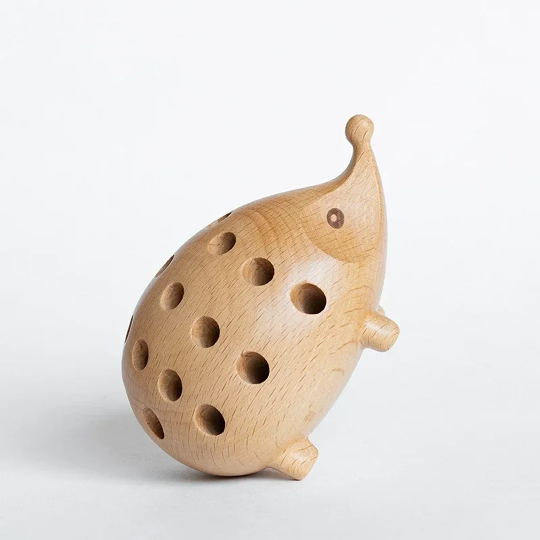 Hedgehog Wooden Pen Holder