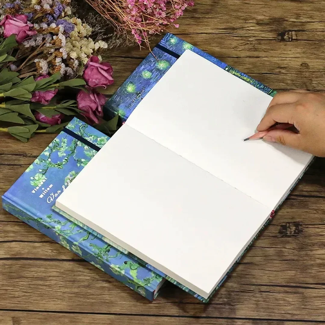 Van Gogh-Inspired Thick Hardcover Sketchbook A5