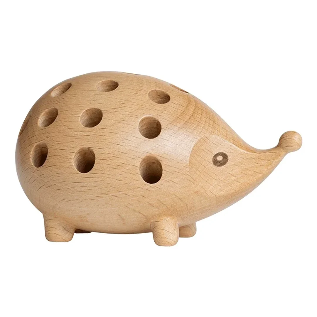 Hedgehog Wooden Pen Holder