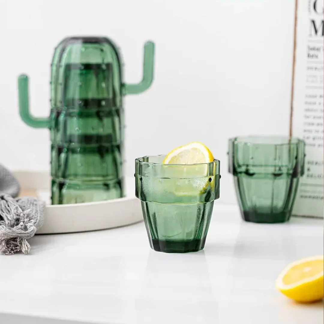 Cactus Glass Cup Set