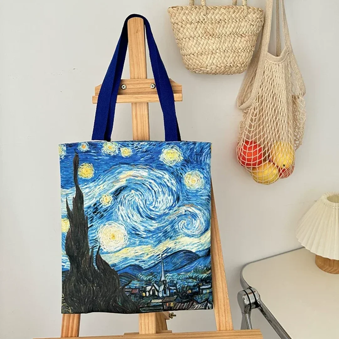 Van Gogh Museum Starry Night Canvas Tote (Set of 5)