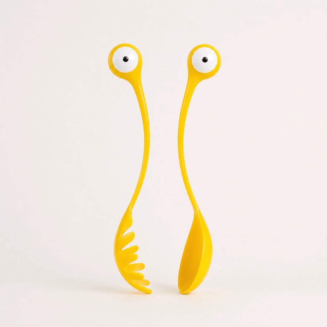 Big Eye Monster Pasta Spoon set of 2 front view