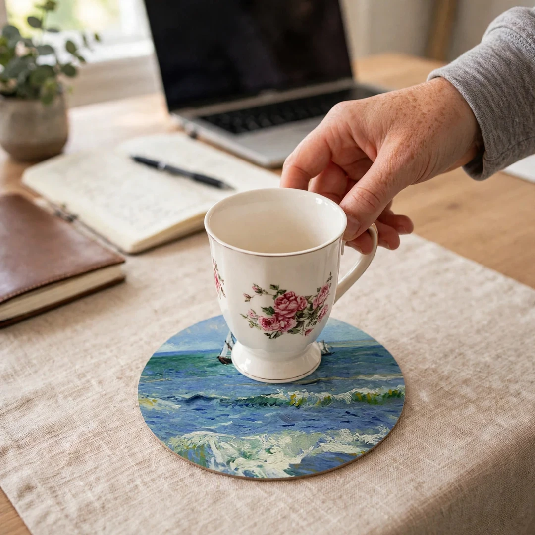 Van Gogh Round Diatomite Coaster