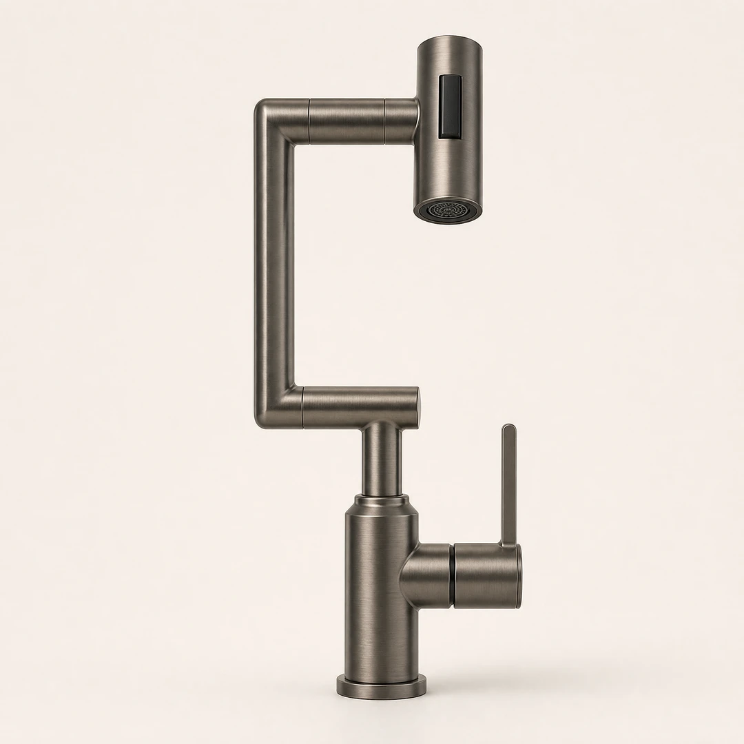 All-Copper Rotatable Basin Faucet - Front View