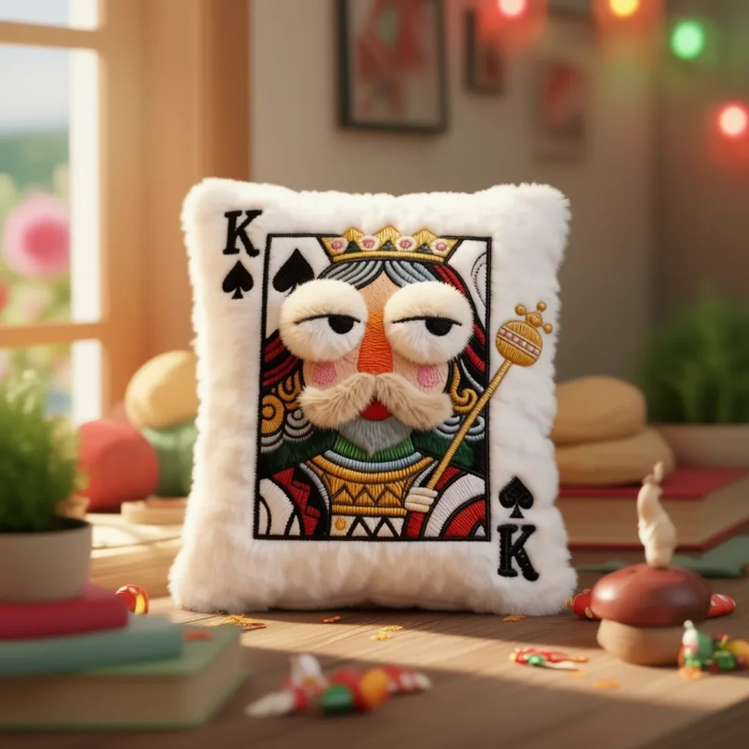 Playing Card Plush Throw Pillow