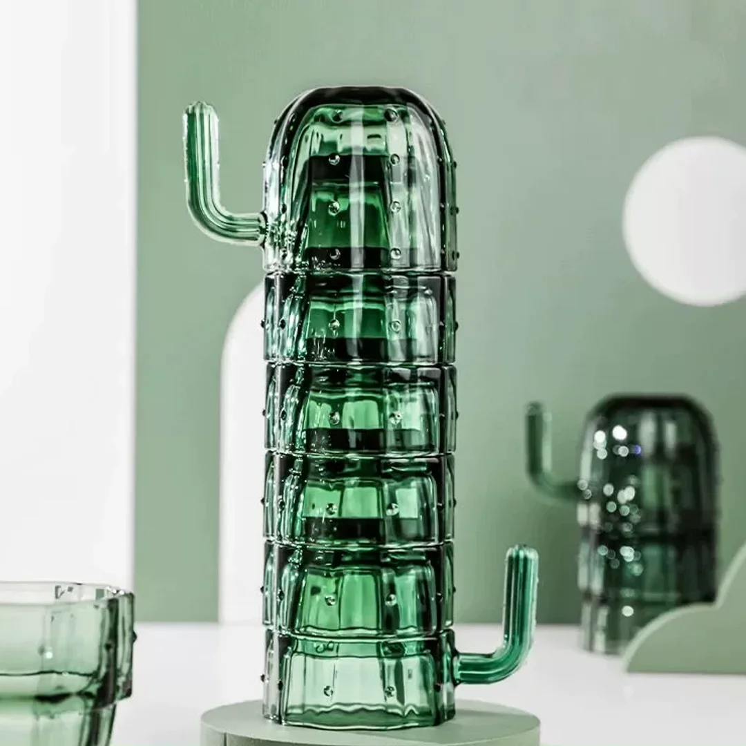 Cactus Glass Cup Set
