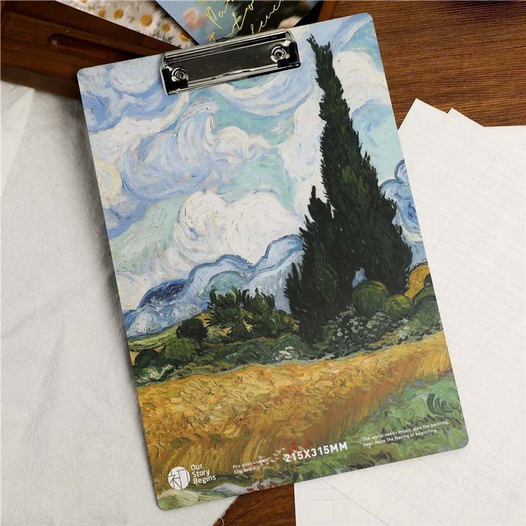 Van Gogh Vintage Oil Painting Wood Clipboard