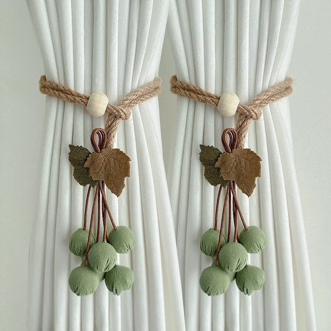 Harvest Pumpkin Beaded Curtain Tieback