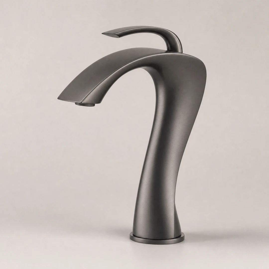 Brass Basin Faucet - 3/4 angle view
