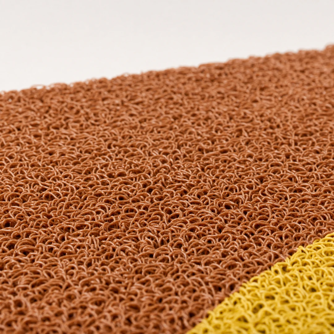 Close-up of the dense PVC coil texture