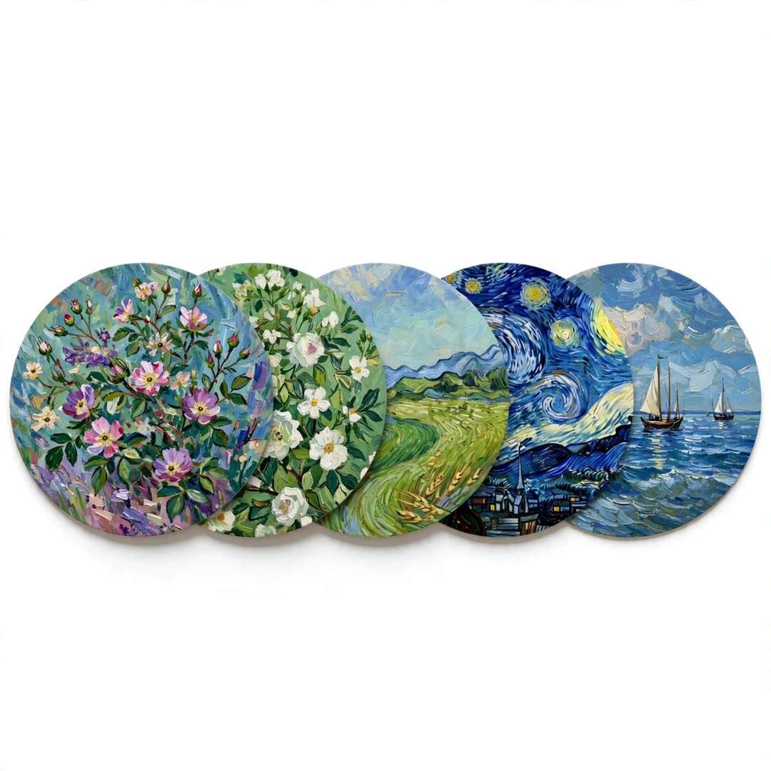 Van Gogh Round Diatomite Coaster