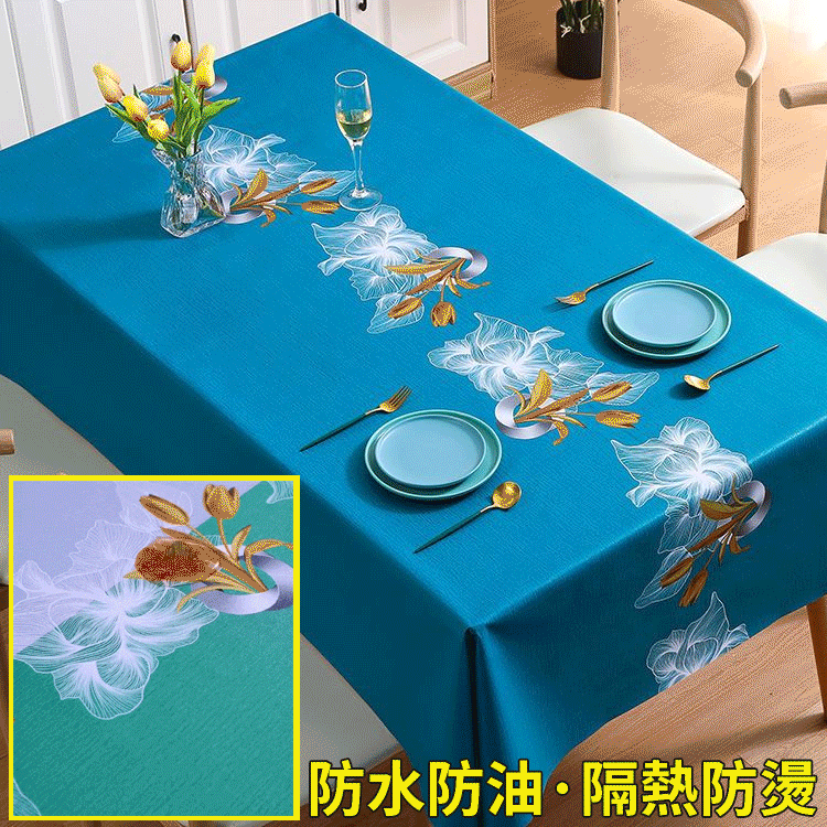 高端升級北歐風印花PVC桌布