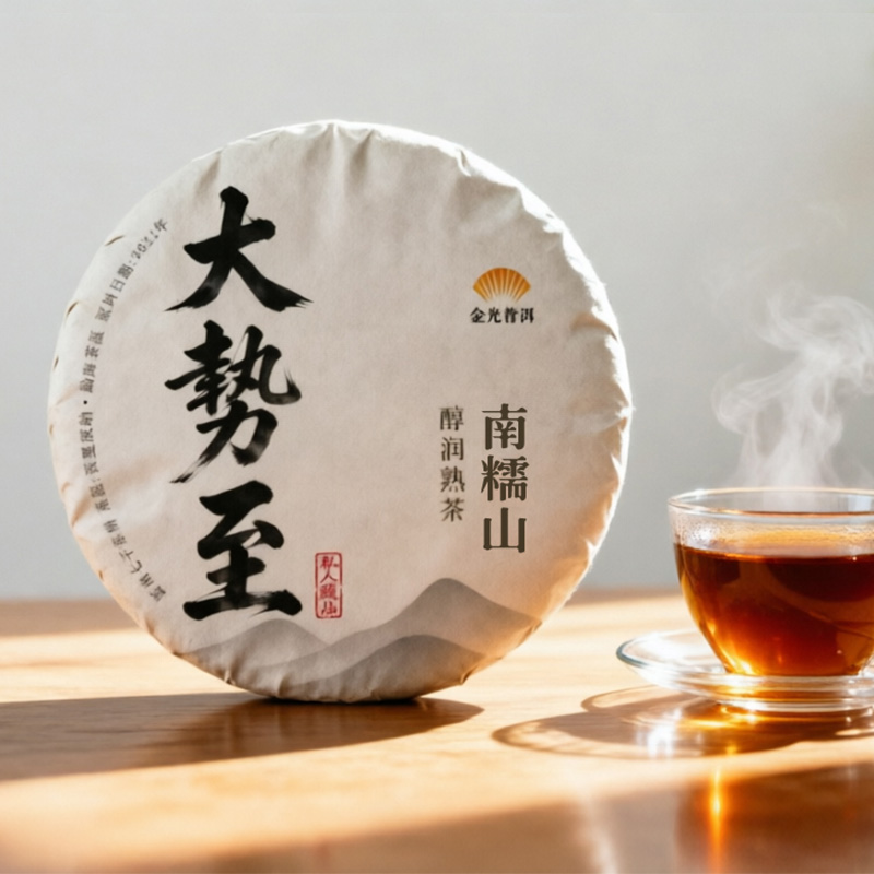 無量壽易武古树普洱生茶2022年 易武茶區 雲南七子茶餅 金光普洱