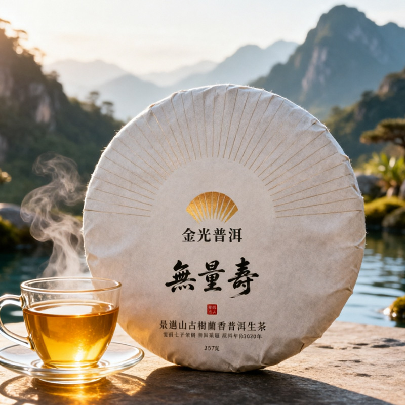 無量壽·景邁山古樹蘭香普洱生茶 雲南七子茶餅普洱茶區 原料年份2010年普洱茶
