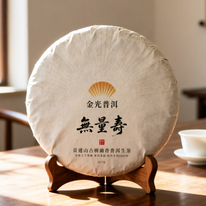 無量壽·景邁山古樹蘭香普洱生茶 雲南七子茶餅普洱茶區 原料年份2010年普洱茶