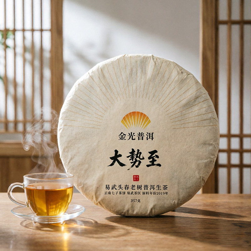 大勢至·易武頭春老樹普洱生茶 易武茶區2019年 雲南七子茶餅普洱茶