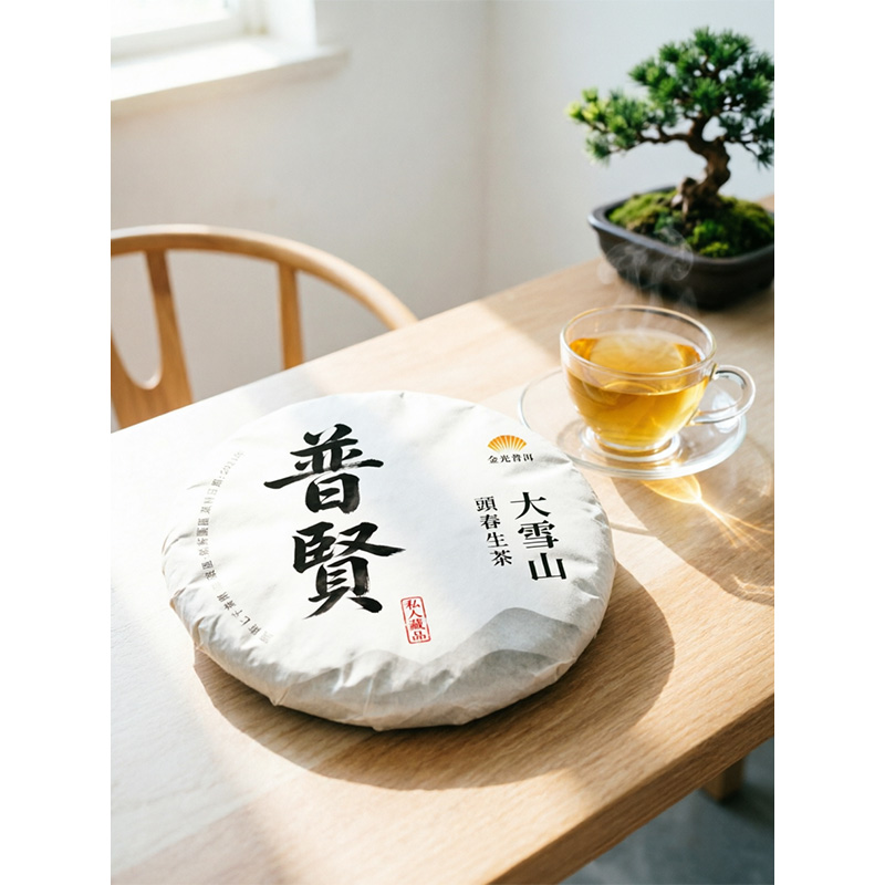 無量壽易武古树普洱生茶2022年 普洱茶區 香港金光普洱茶 正宗雲南七子茶餅