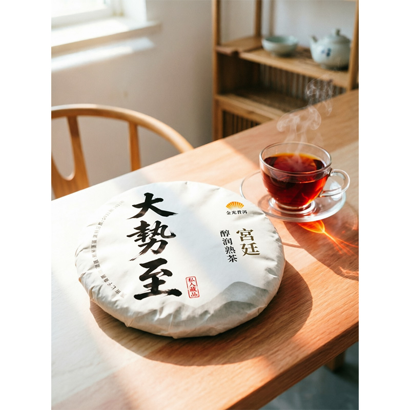 無量壽易武古树普洱生茶2022年 普洱茶區 香港金光普洱茶 正宗雲南七子茶餅