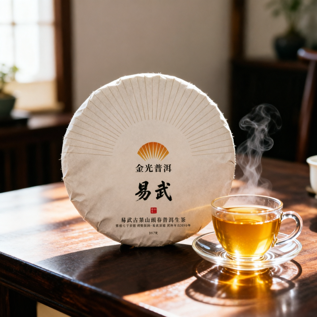  易武·古茶山頭春普洱生茶 易武茶區2019年 雲南七子茶餅普洱茶-金光普洱