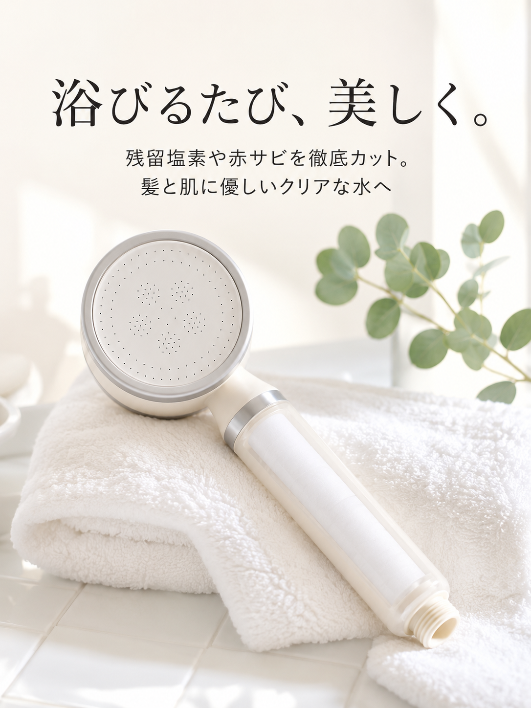 家庭用多機能加圧シャワーヘッド＆バスヒーターセット