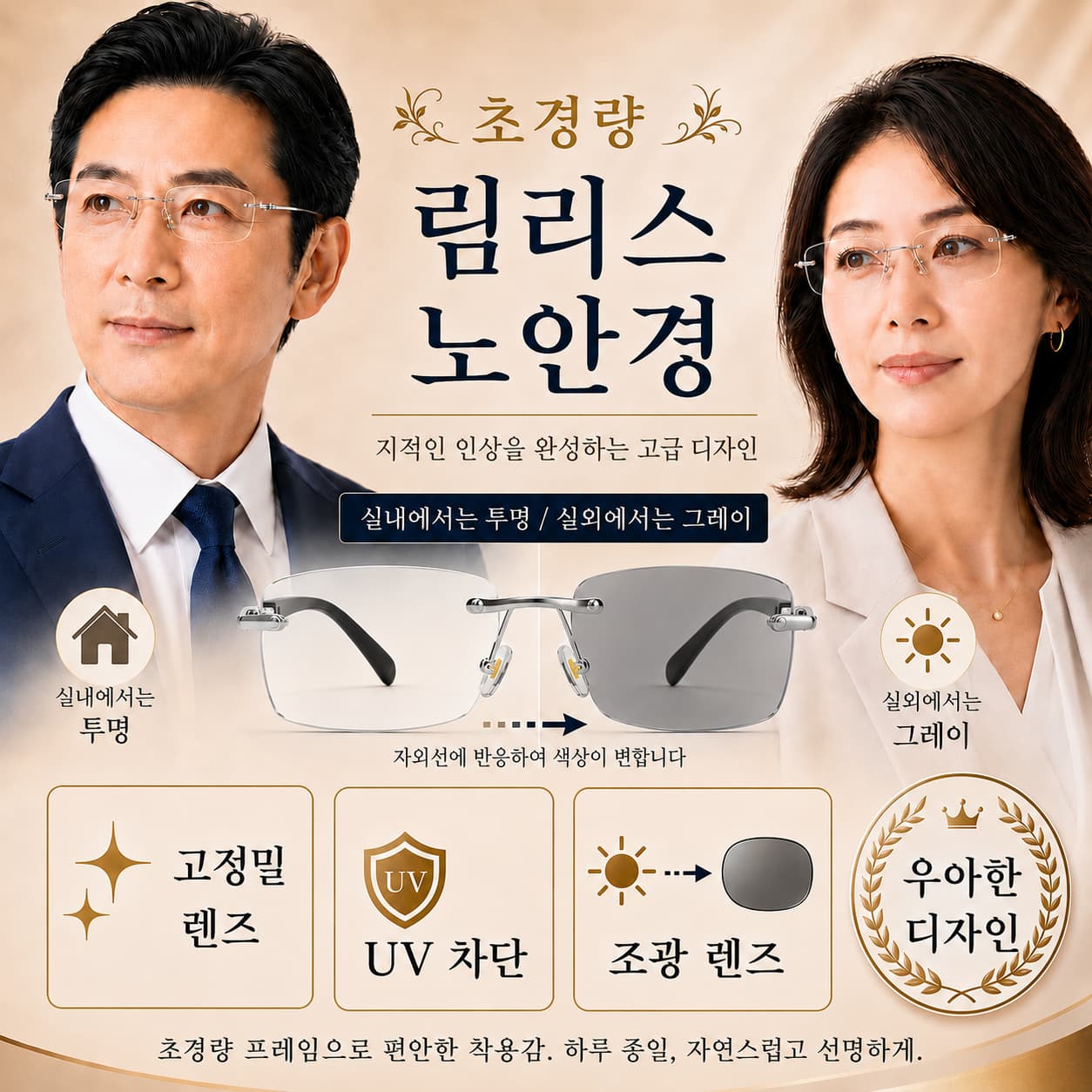 LUNORU 남녀공용 블루라이트 차단 돋보기안경 패션 리딩글라스
