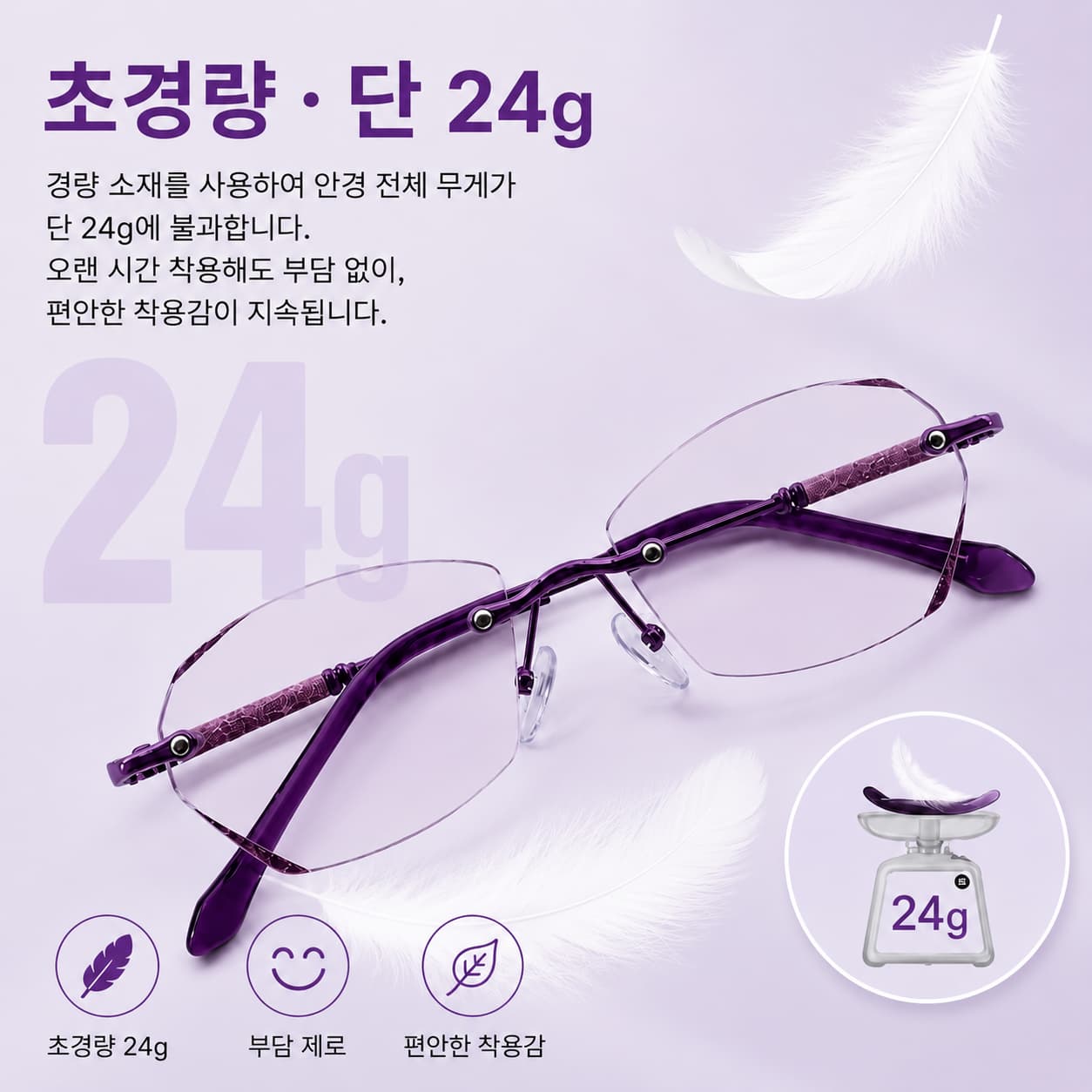 LUNORU 우아한 여성용 블루라이트 차단 돋보기안경