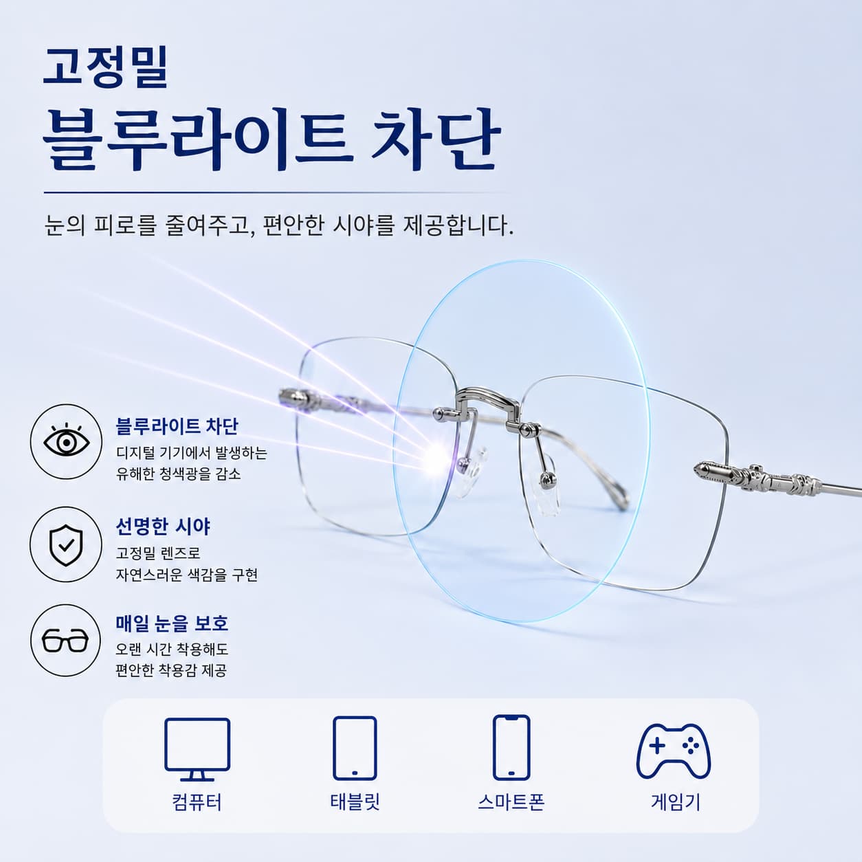 LUNORU 여성용 블루라이트 차단 변색 편광 UV 차단 돋보기안경