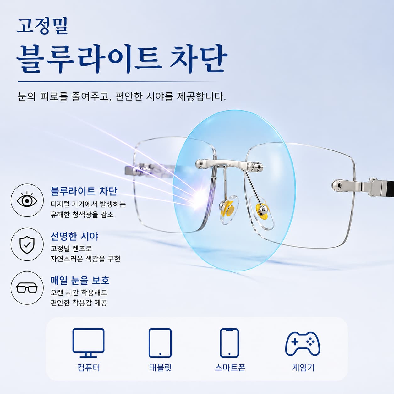 LUNORU 남녀공용 블루라이트 차단 돋보기안경 패션 리딩글라스
