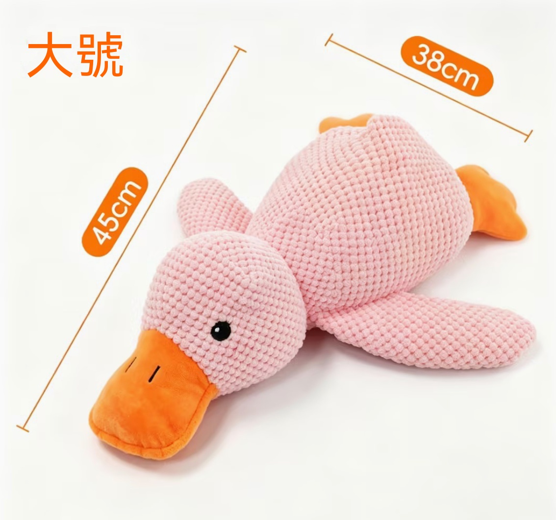 柯基專用 耐咬發聲玩具 絨毛小黃鴨 磨牙解悶