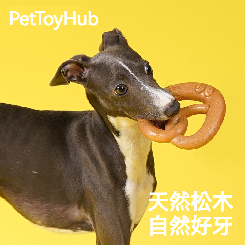 鹼水結磨牙棒｜天然木紋耐咬潔齒玩具・狗狗磨牙解悶啃咬玩具