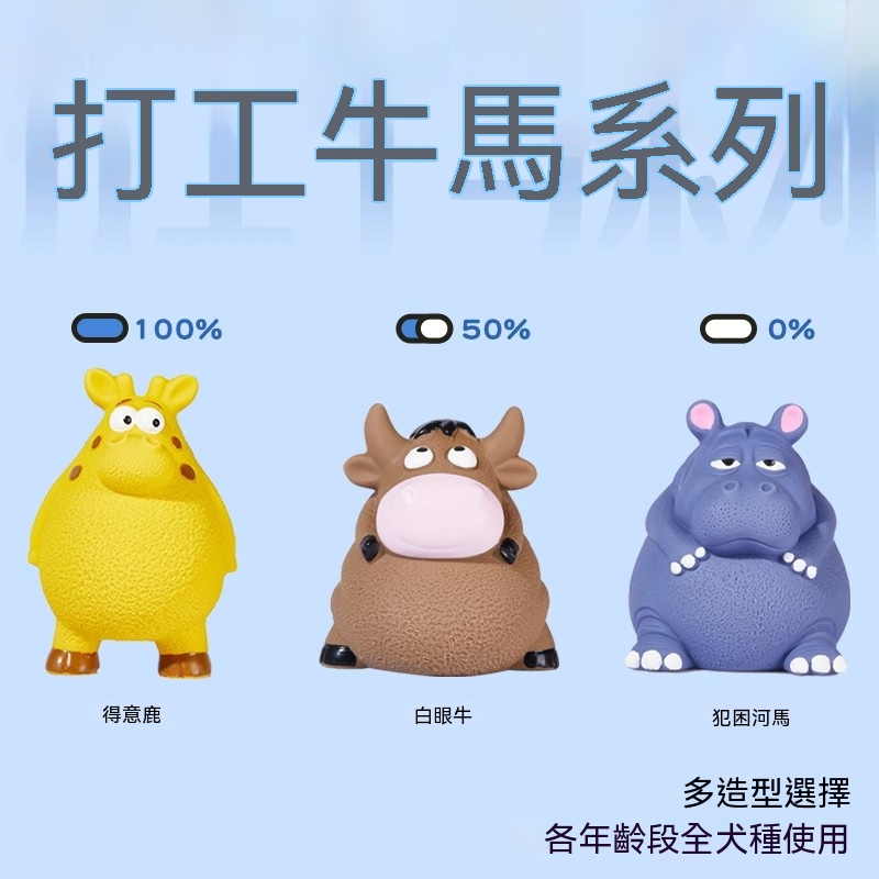打工牛馬系列｜狗狗發聲解壓玩具 寵物互動耐咬乳膠玩具 可水洗捏捏發聲玩具