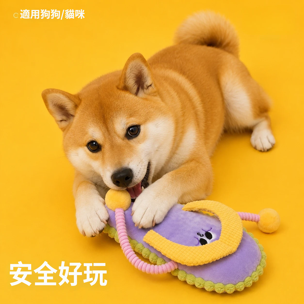 耐咬拖鞋玩具｜拖拉啃咬・彈力鞋帶・毛孩放電玩具